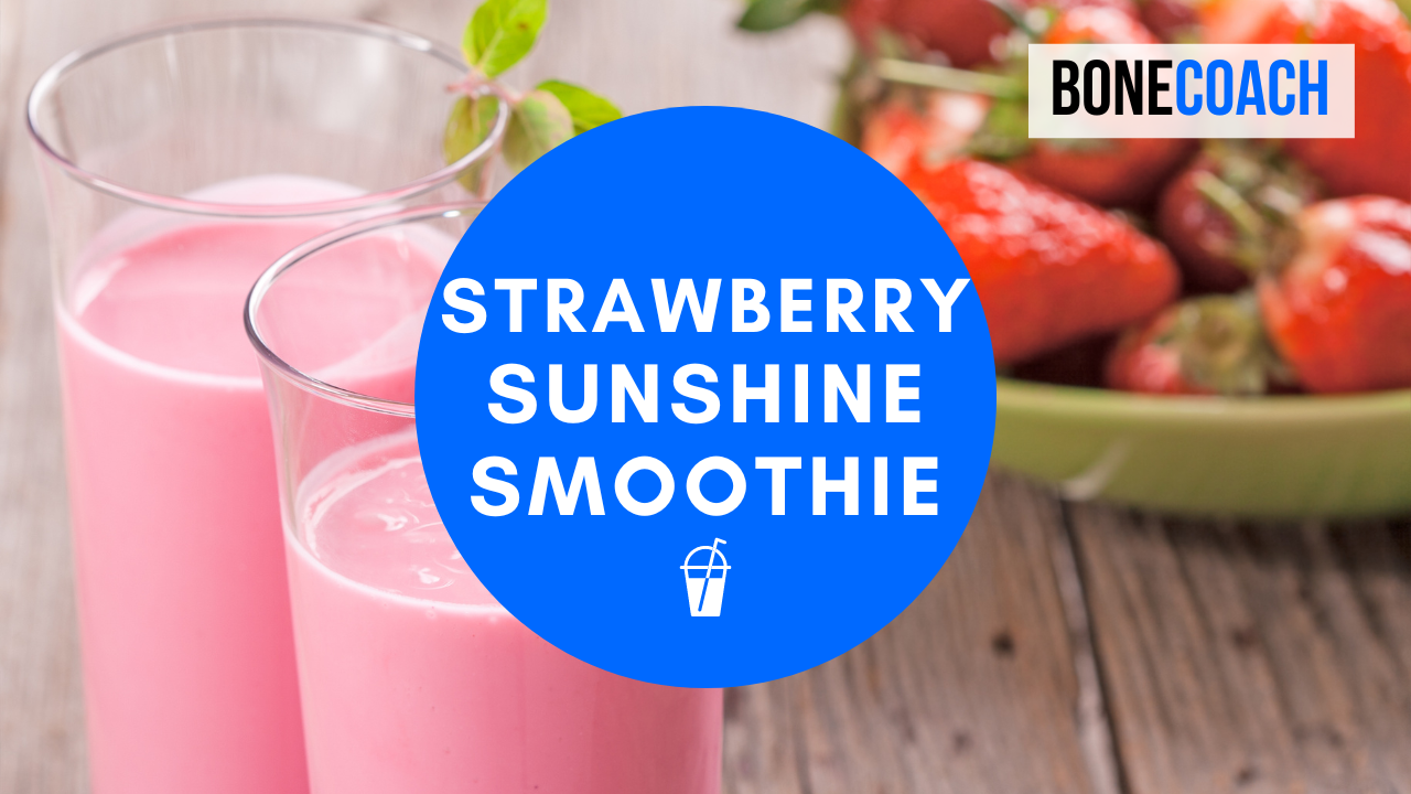 Strawberry Sunshine Smoothie | GF, DF – Healthy Bones Co.