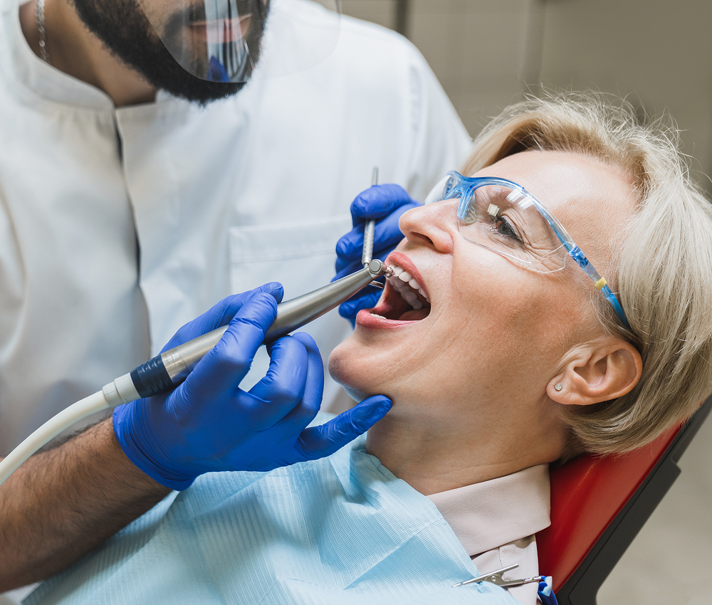 Annatrol sitting in the dentist chair.